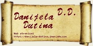 Danijela Dutina vizit kartica